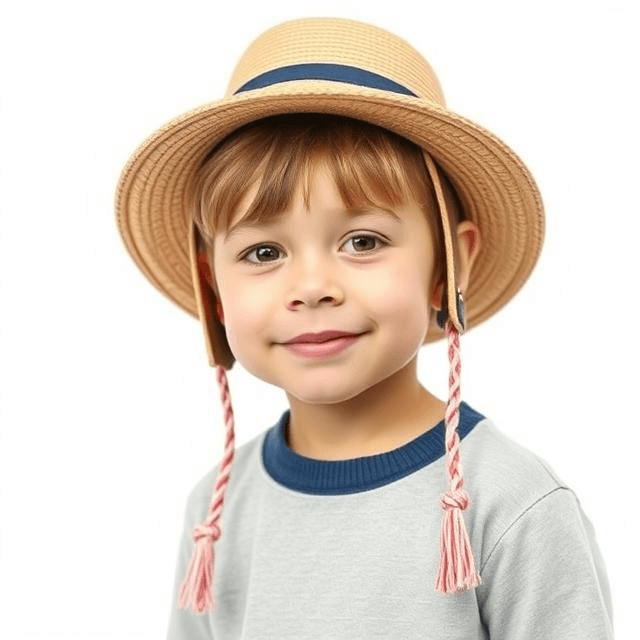 Kid's Brown Pamela Hat